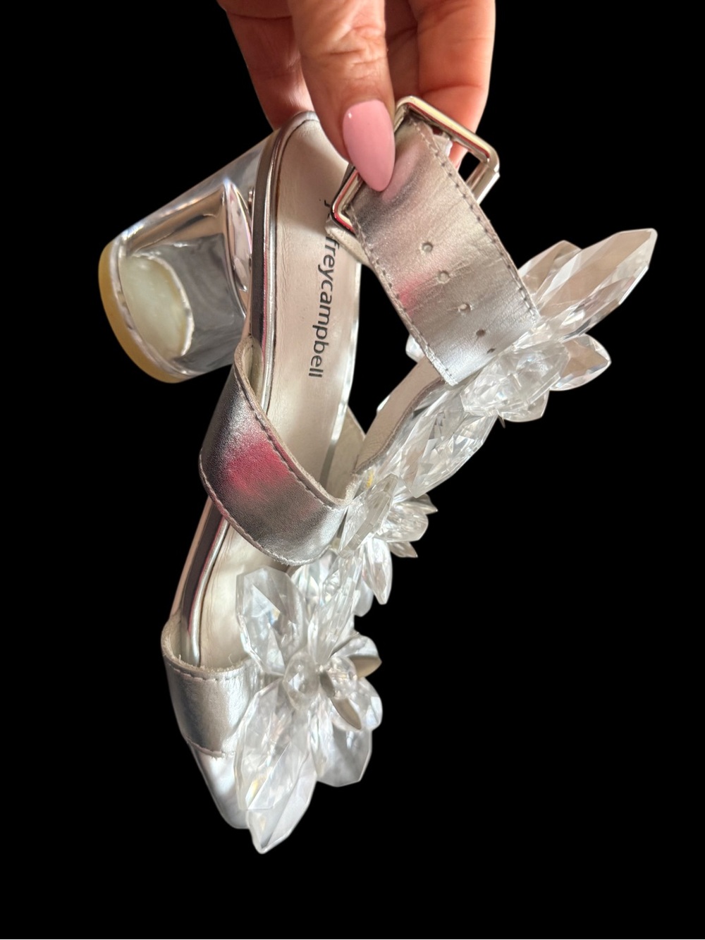 Jeffrey Campbell "Violit" Embellished 
Floral Sandal NEW! Sz 7 CINDERELLA Sandal - Picture 10 of 16